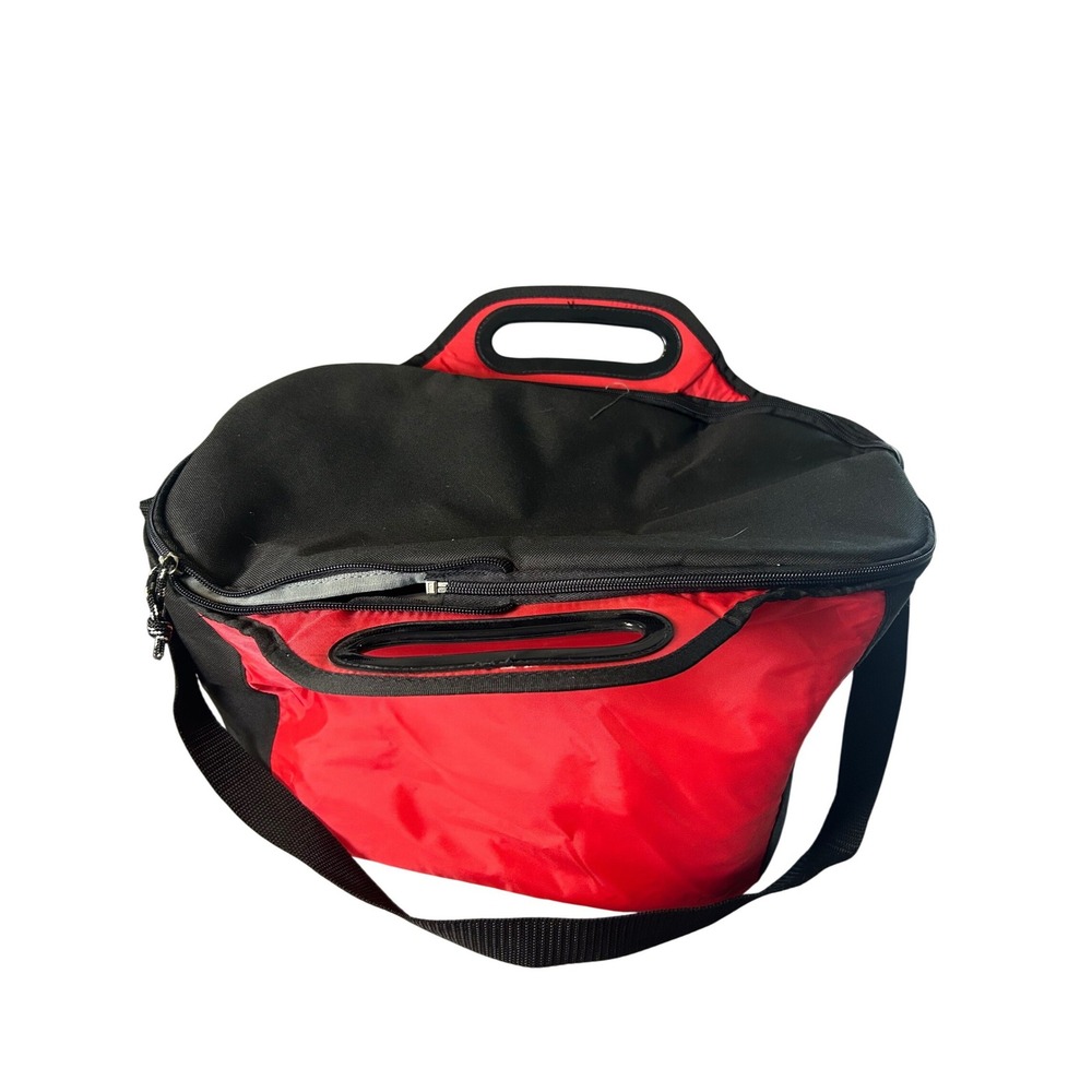 Raising Cane's Chicken Fingers Insulated Cooler Bag‎ Red Black Shoulder Strap
